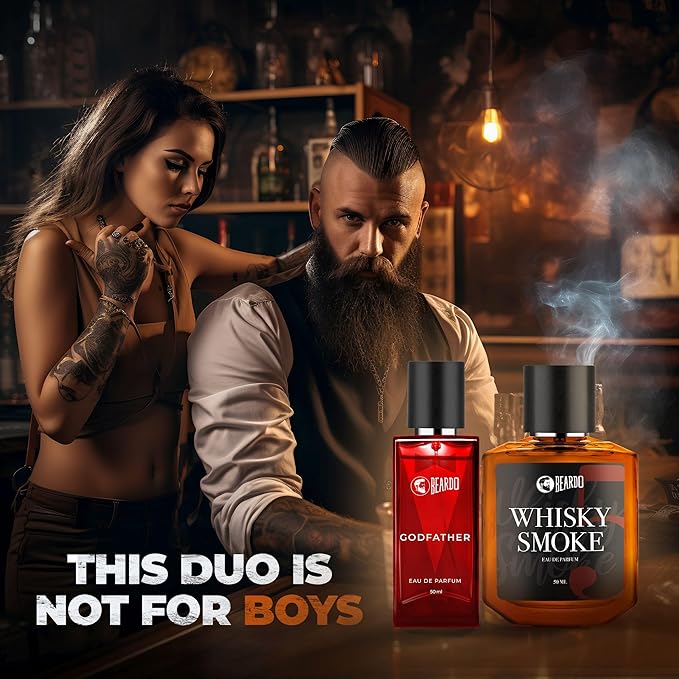 Beardo ECB Beardo Whiskey Smoke Perfume 50Ml, Beardo Godfather Perfume 50Ml (Set Of 2) V3