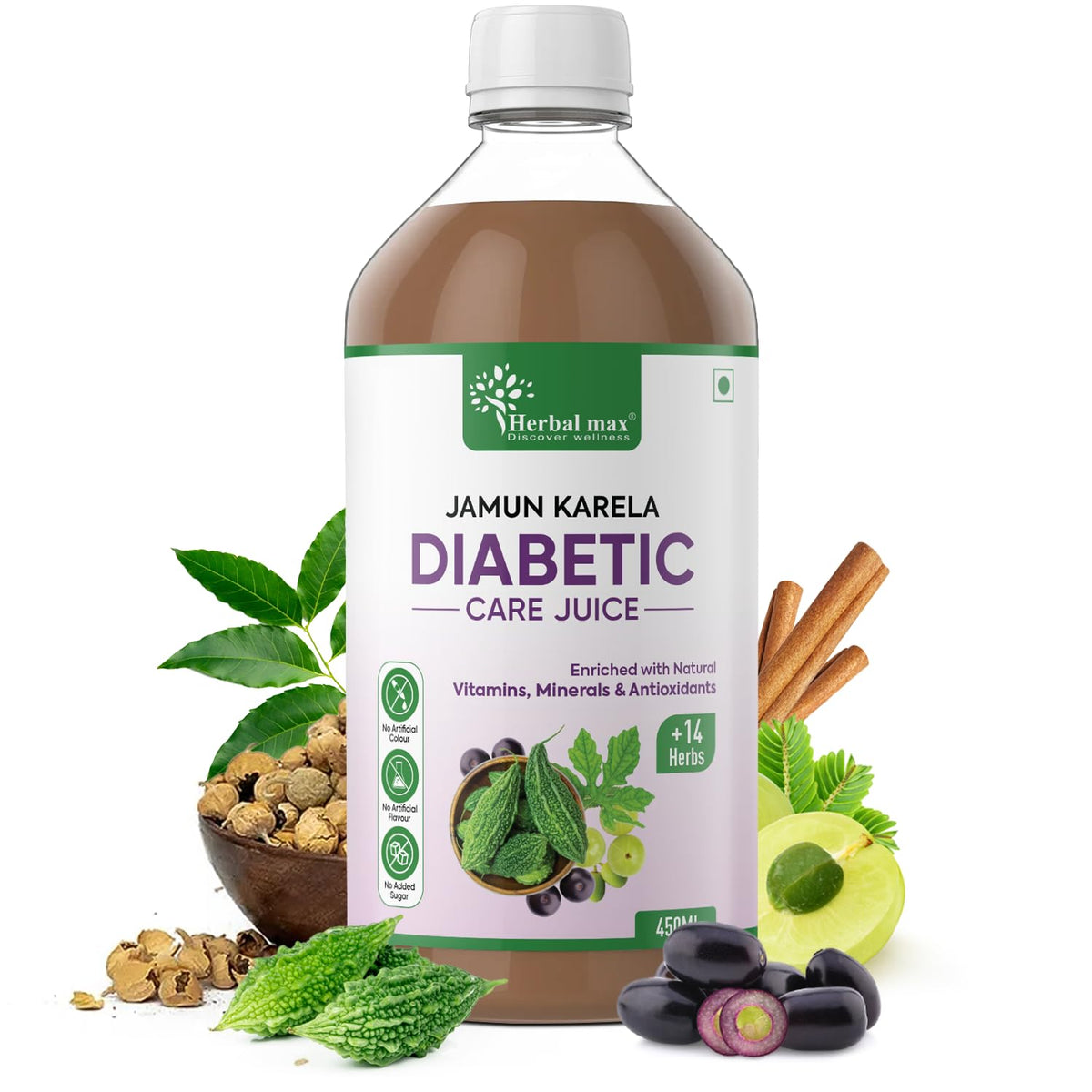 Herbal max Diabetic Care karela jammun 450 ml