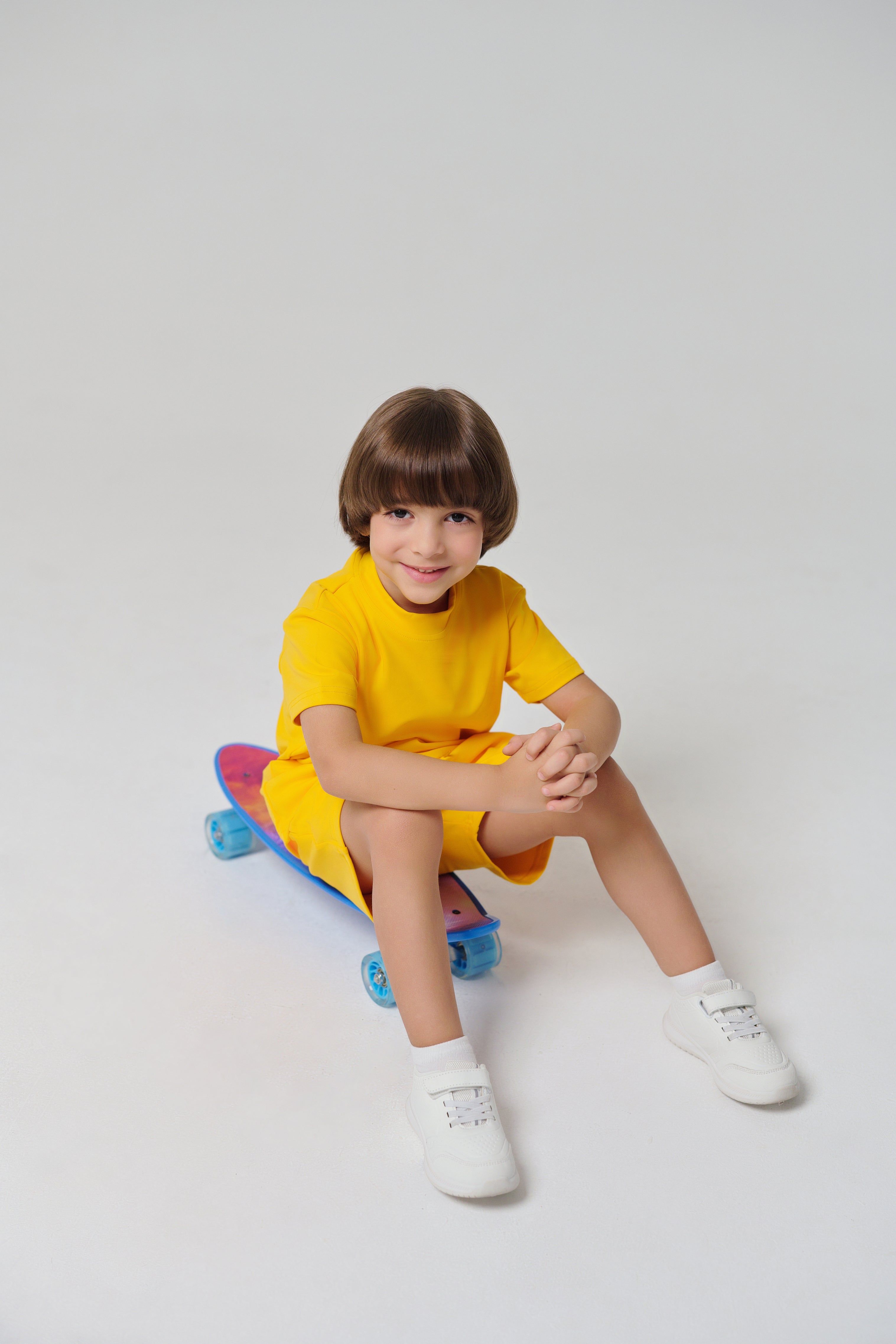 Regular Fit Kids Shorts - Bright Yellow