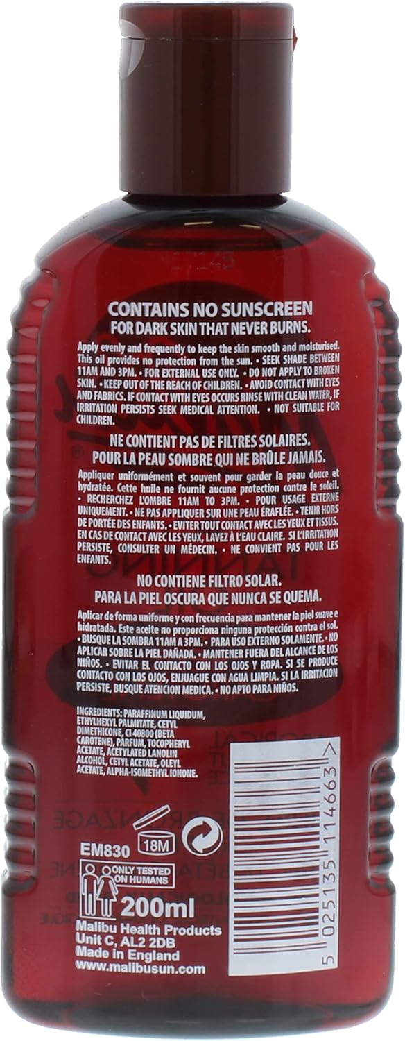 Malibu Fast Tanning Oil 200Ml