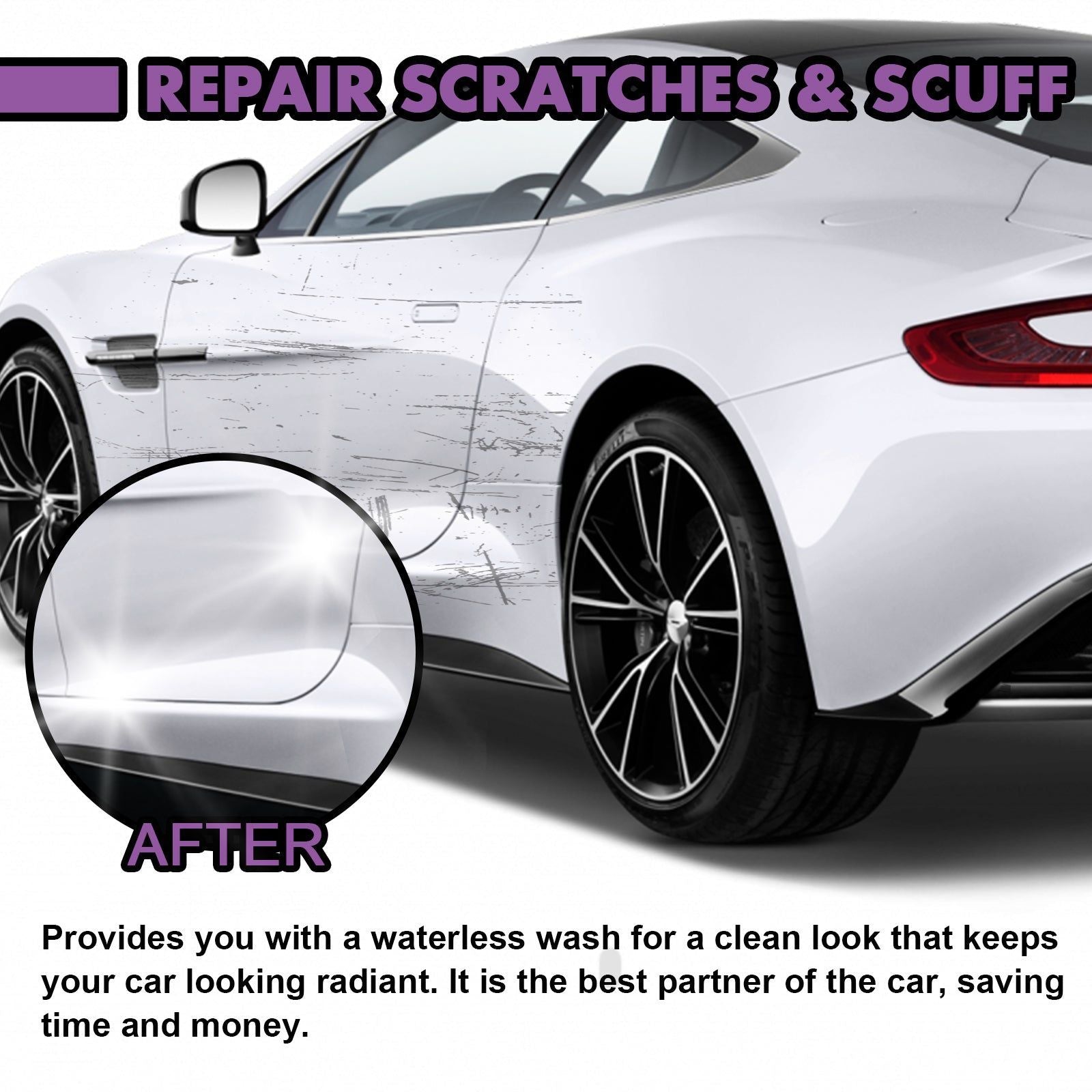 3-in-1 Car Coating Spray, Hydrophobic, Easy Repair, Shine & Dirt Removal ,100ml
