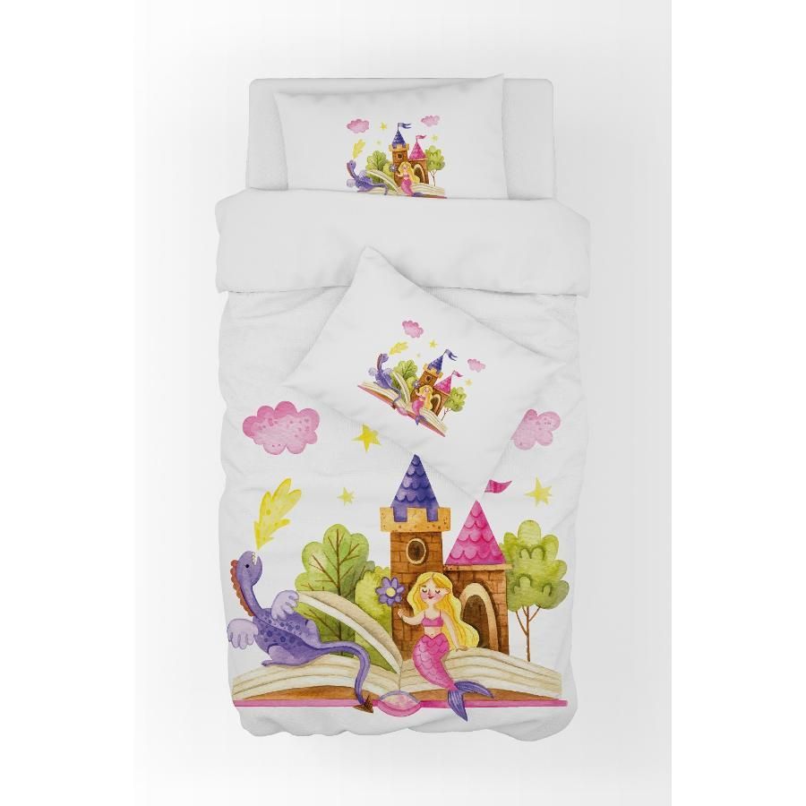 Cartoon Princess Printed Duvet Cover Set For Baby