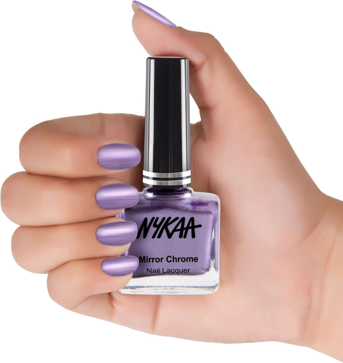 Nykaa Mirror Chrome Nail Lacquer Purple Galaxy Shade No. 178