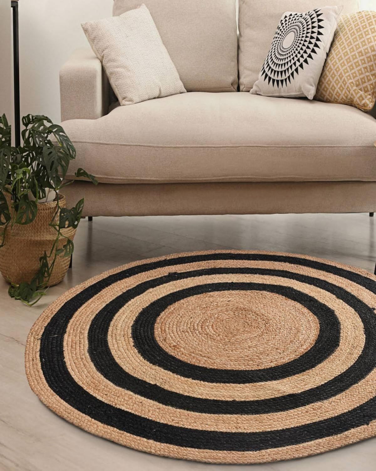 AIESY®  Traffic Area Reversible Beautiful Jute Rug