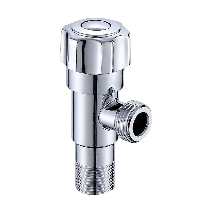 Stainless Steel Double Outlet Angle Valve Plum Wheel Plated Cold Water