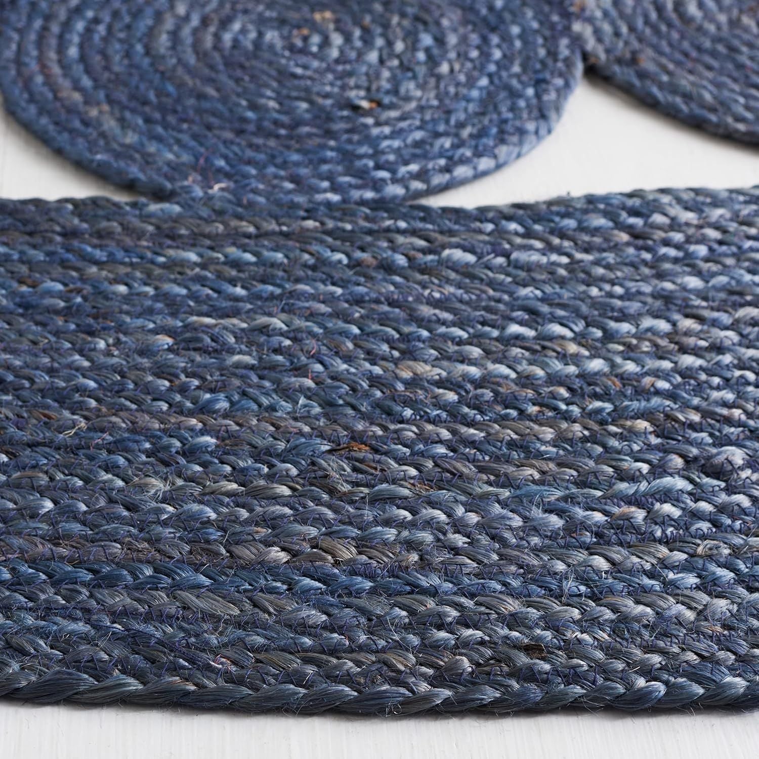Round Jute Rug for Living Room | Handwoven Braided Area Rug | Available in Multiple Colors