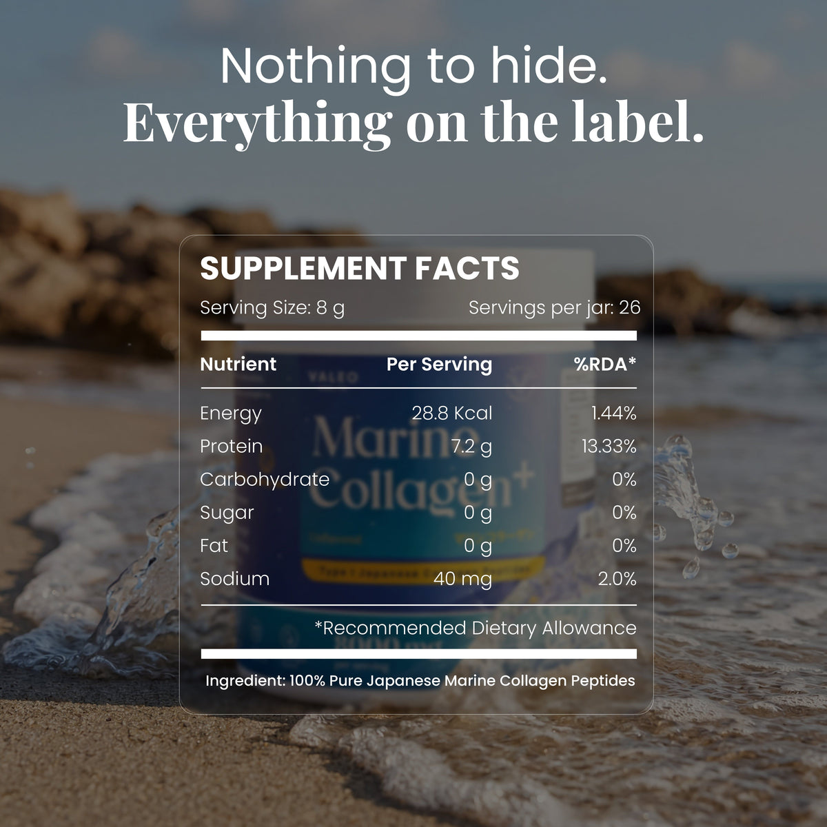 Valeo Marine Collagen + Herbal Max L-Glutathione