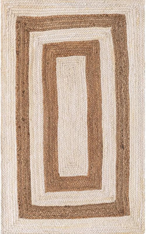 Handmade Eco Friendly Natural Jute Dual White Tone Dining Table Runner