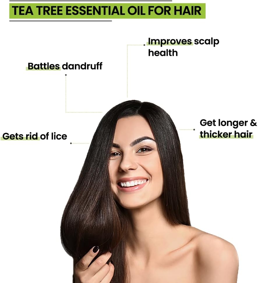 Rey Naturals Tea Tree Oil | Tea Tree Essential Oil for Hair, Skin and Face Care 15 ml