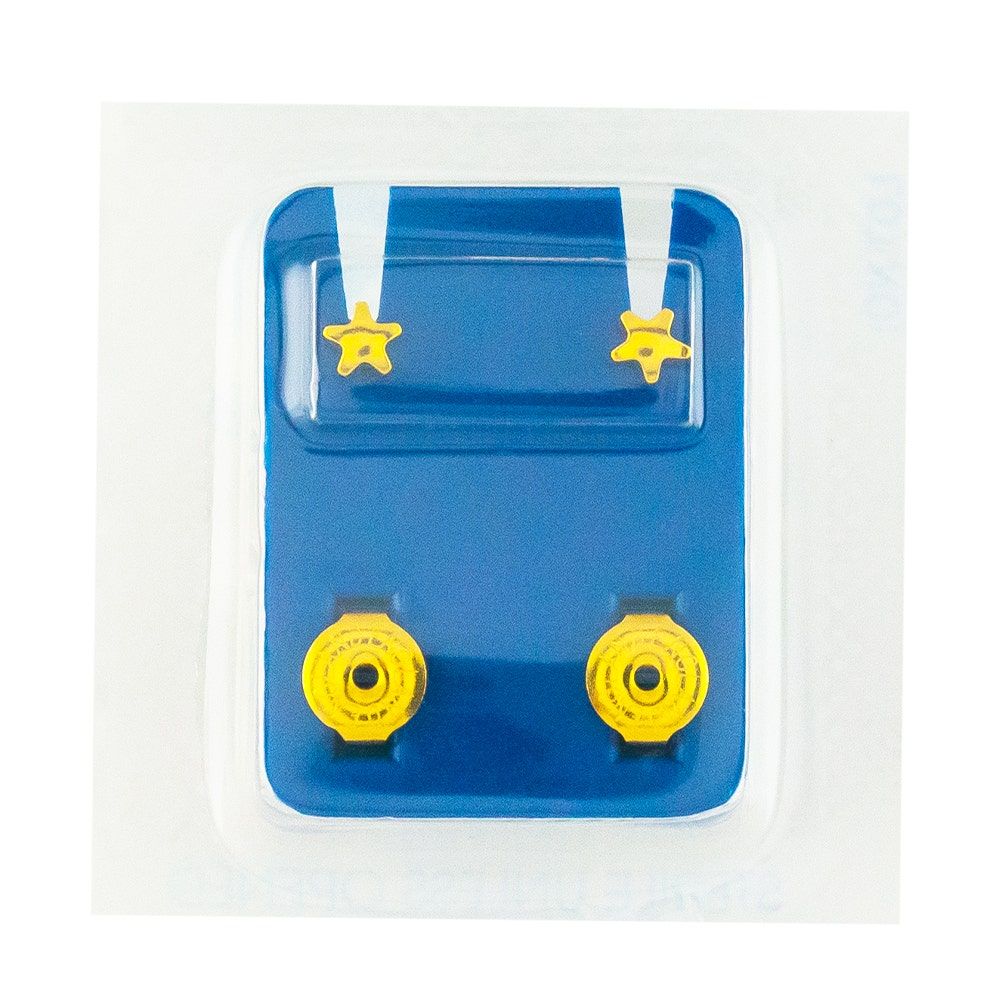 Caflon Singles Shapes Star Gold Plated Blu System Earring