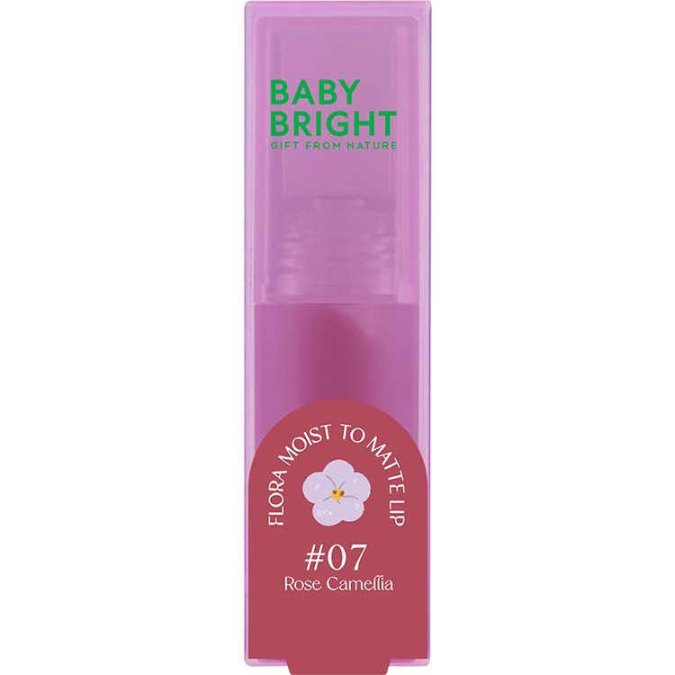 Flora Moist to Matte Lip 3g Baby Bright (M) #07 Rose Camellia