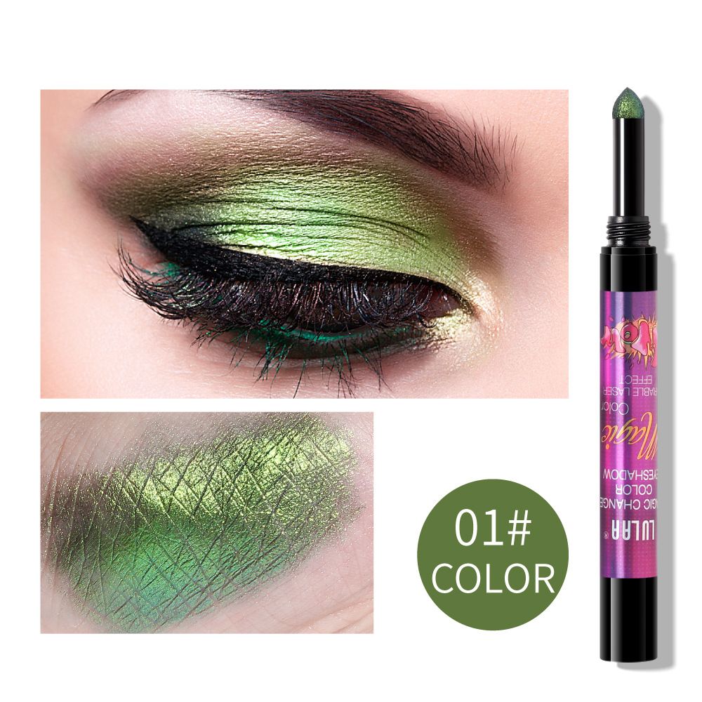 Colorful Pearlescent Eyeshadow Stick Gradient Sequins Metallic Shiny Eyeshadow