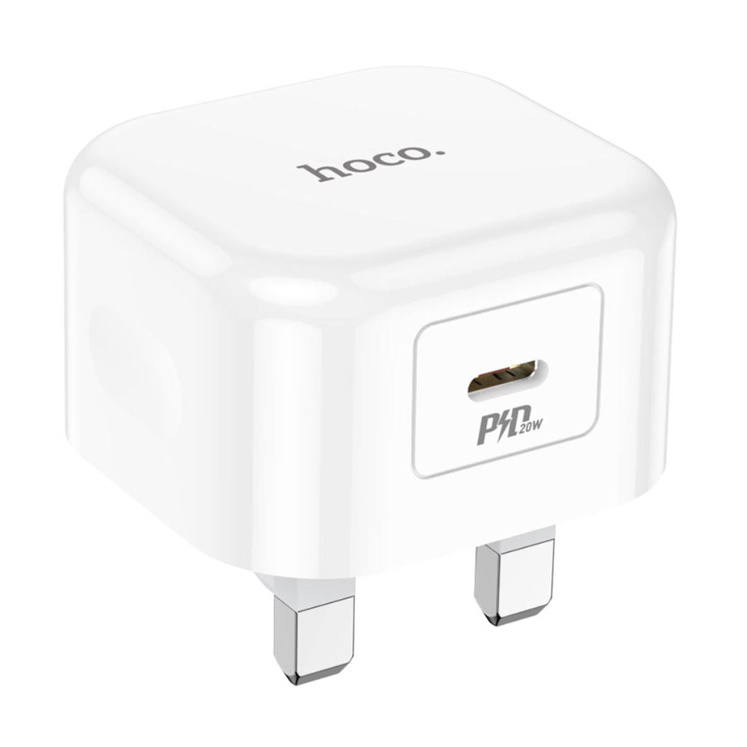Hoco C91B Type-C 20W PD Power Adapter, White