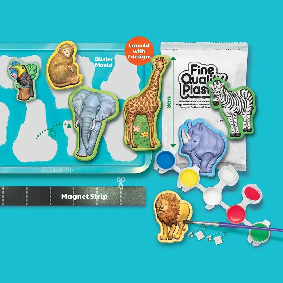 4M Mould & Paint Wildlife Animals Kit, 5+ Years