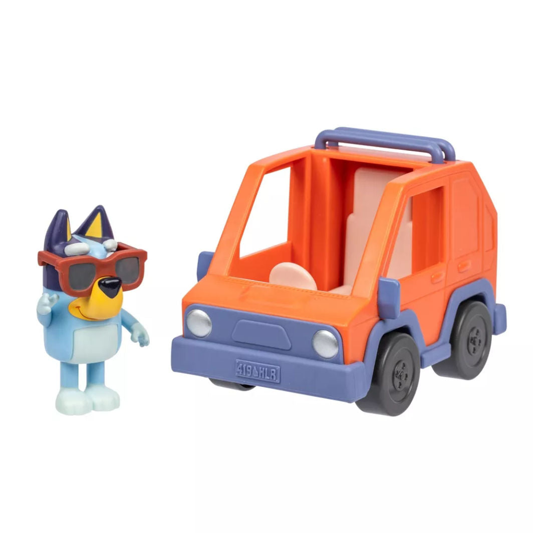 Bluey Series 13 Mini 4WD Vehicle with Bluey Figure Playset (7.6cm), 3+ years