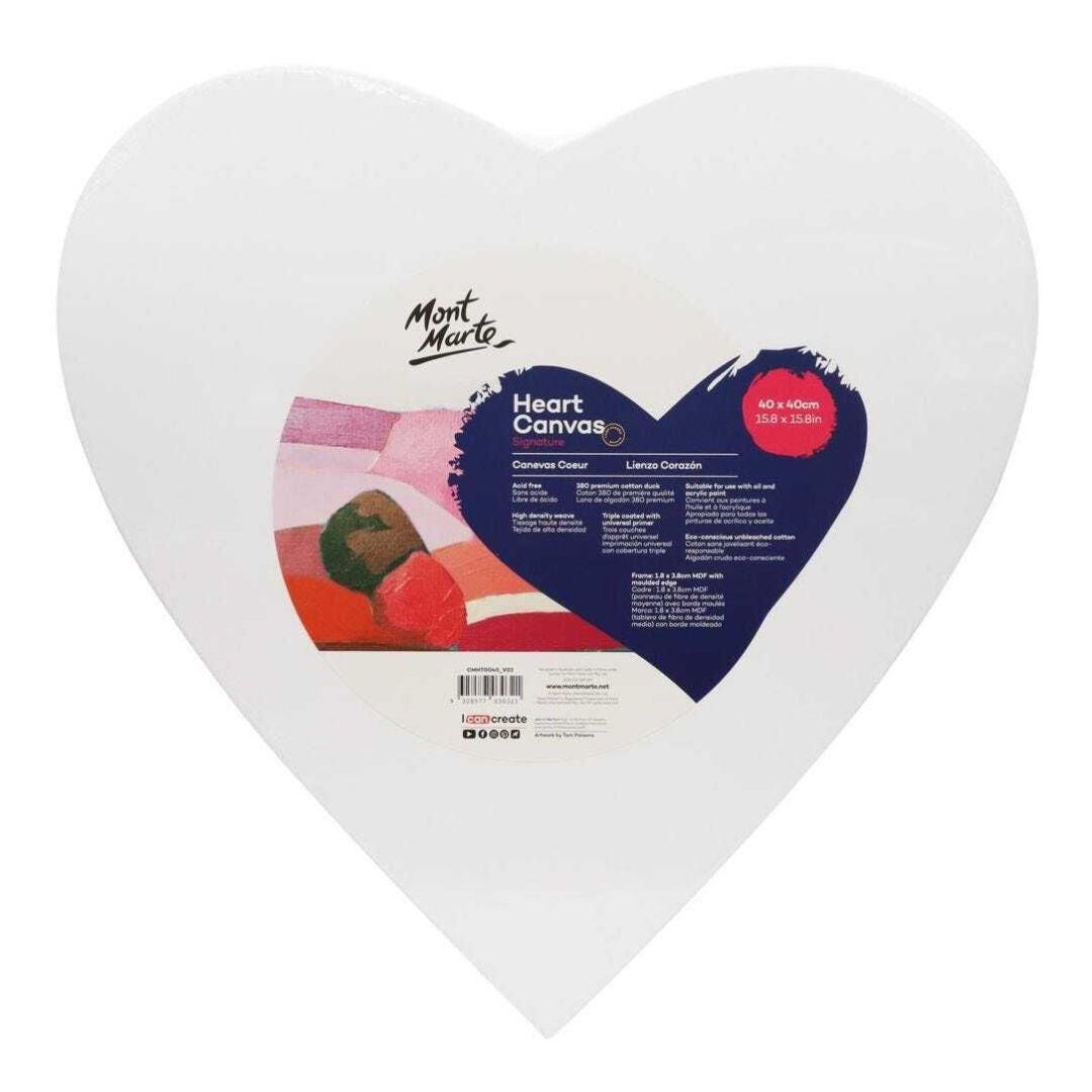 Mont Marte Heart Canvas Signature Board