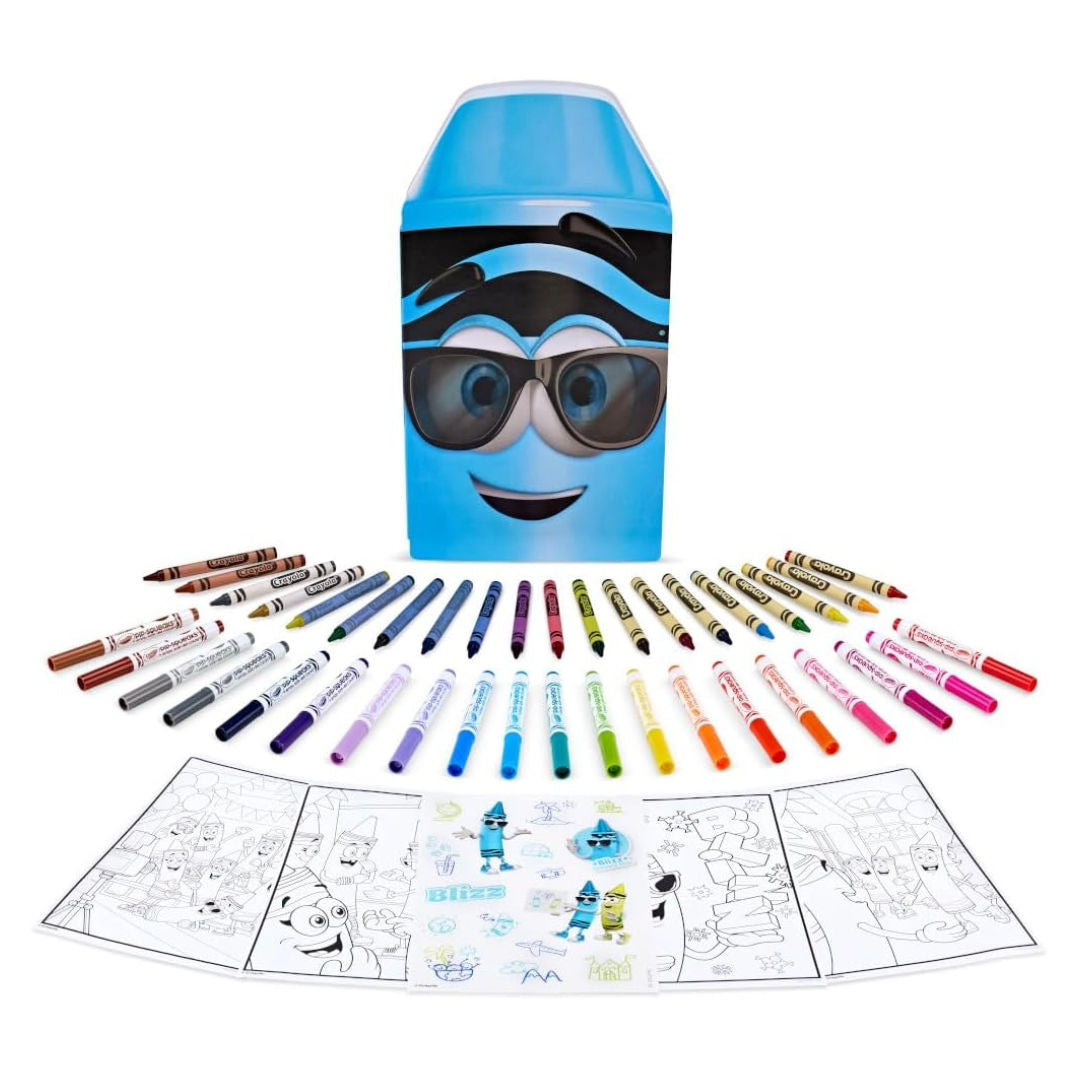 Crayola Limited Edition Blizz Collection Art Set, 60+ Pieces, Blue