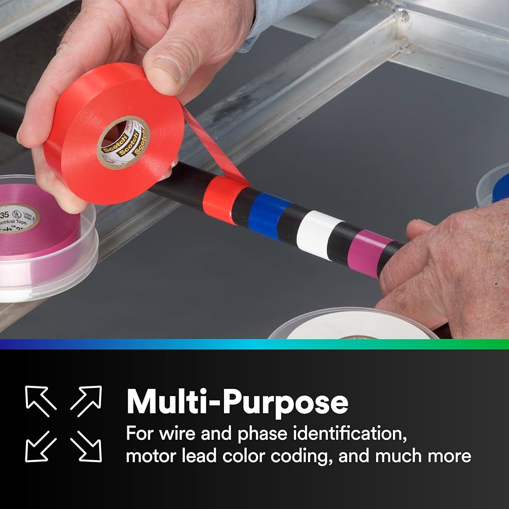 Scotch® Vinyl Color-Coding Electrical Tape 35, 19 mm x 20 m
