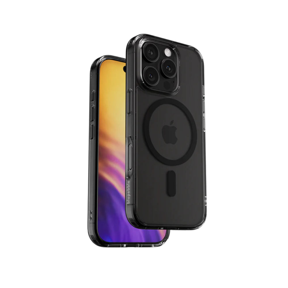 Blupebble Hybrid Black Frost Case with MagSafe for iPhone 16 Pro Max, Black