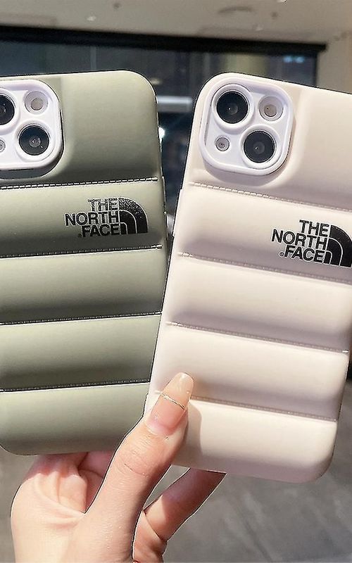 For iPhone 14/14 Pro/14 Plus/14 Pro Max - Winter Down Jacket 3D Puffer Soft Cloth Phone Case