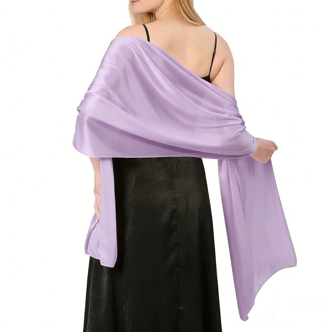 Gold Satin Shawl Wrap for Women Evening Wedding Dress