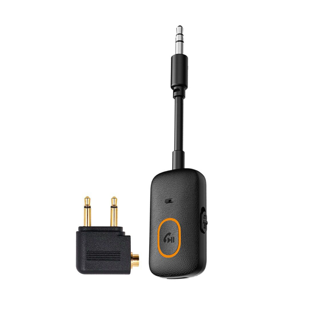 Blupebble AirLync Bluetooth Airplane Adapter-Black