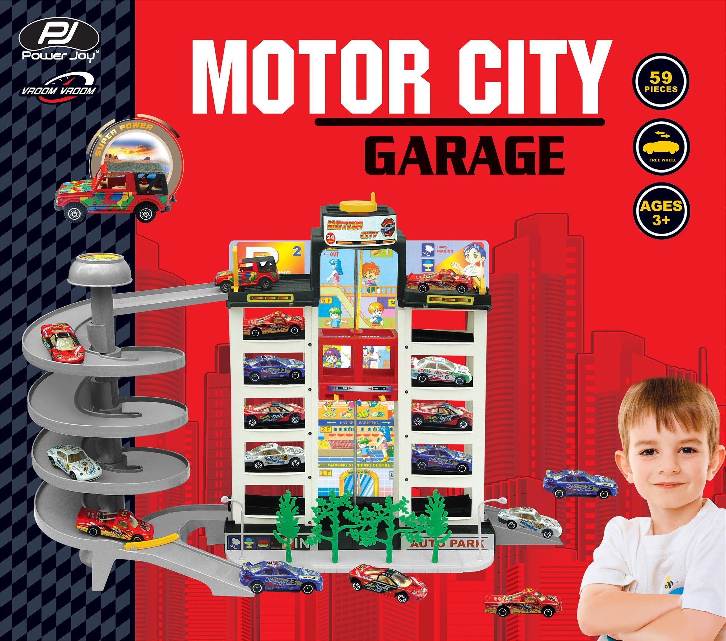 P.JOY V.VROOM MOTOR CITY GARAGE W 4 CARS