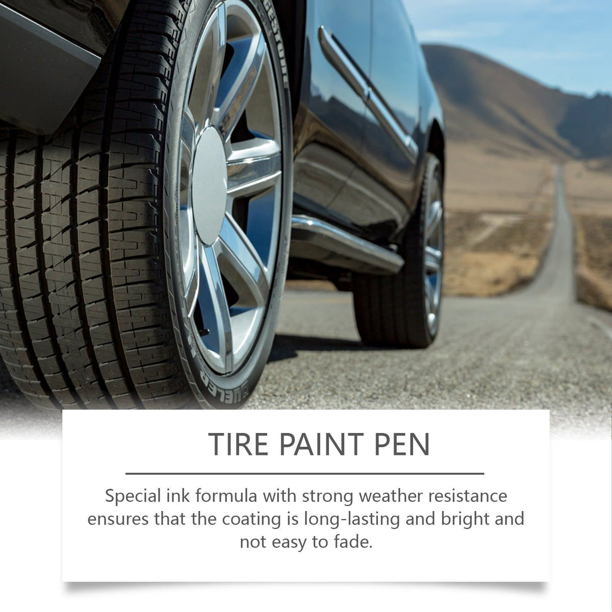 Creative Car Marker for Tire Graffiti, Quick-Drying, Long-Lasting, Easy to Use ,4 pieces