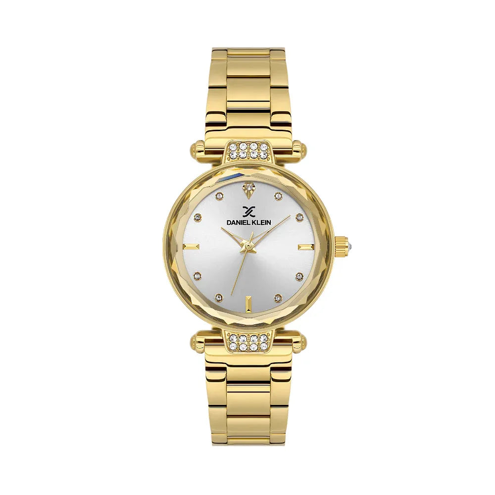 Daniel Klein Premium Gold Stainless Steel Sunray Dial Watch for Women, DK.6.14132-2