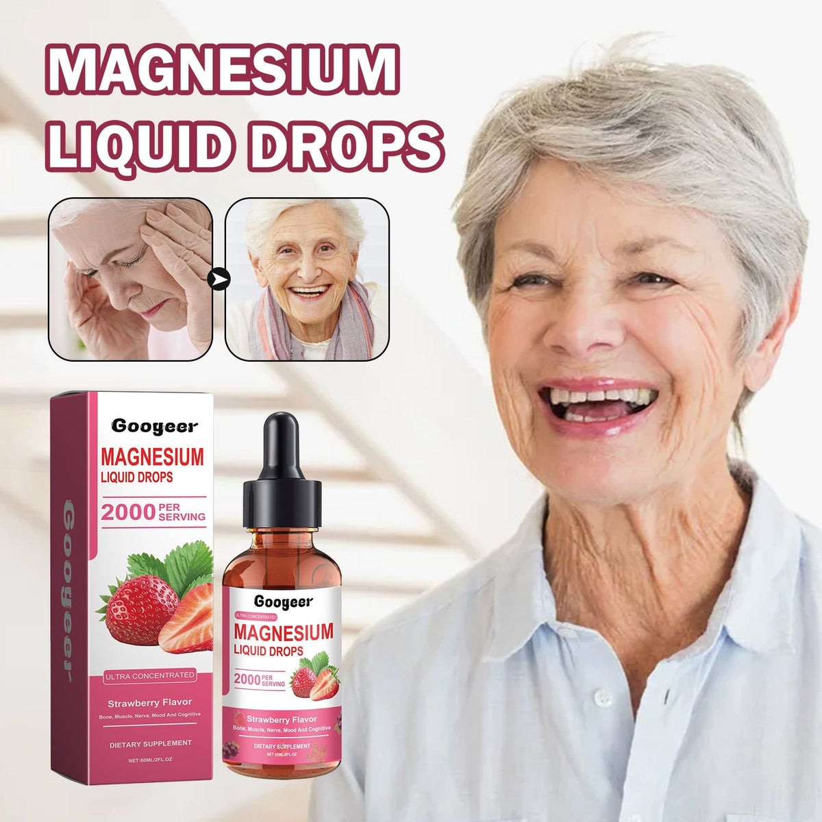 Boost Your Body Care with Magnesium Drops, Relieve Stress, Fatigue, and Discomfort ,60ml