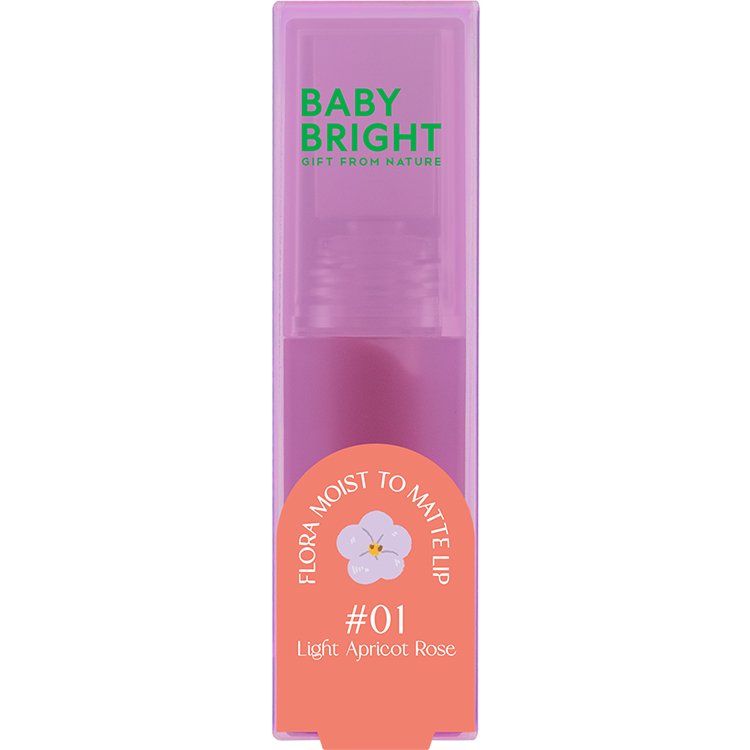 Flora Moist to Matte Lip 3g Baby Bright (M) #01 Light Apricot Rose
