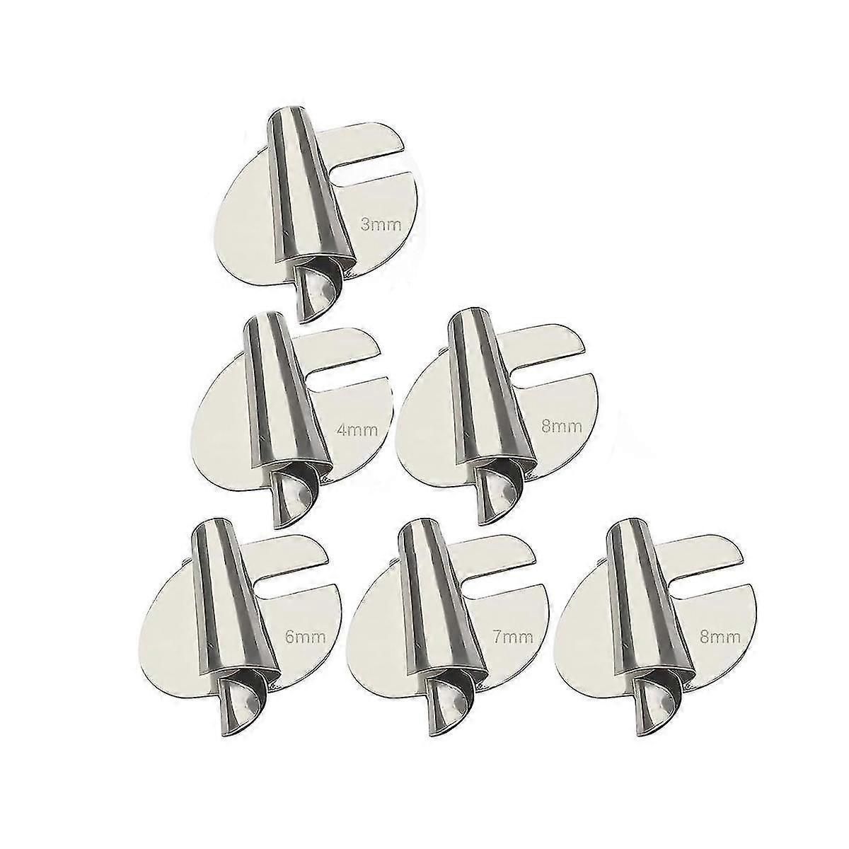 6pcs Sewing Rolled Hemmer Foot, 3mm-8mm 6 Sizes Wide Rolled Pressure Foot Sewing Machine Presser