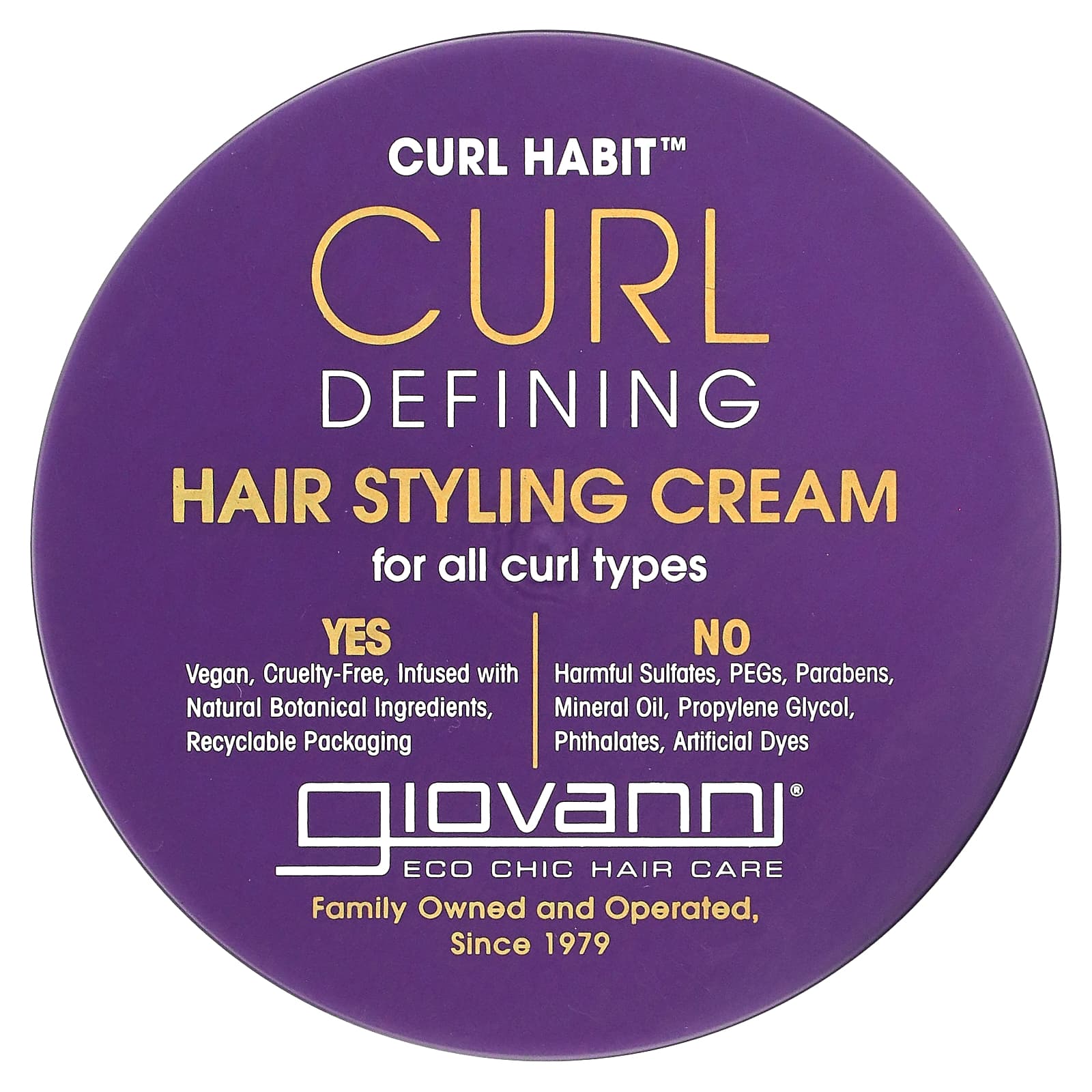 Giovanni Curl Habit Defining Hair Styling Cream 295Ml