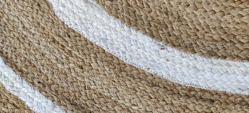 AIESY®  Beautiful Reversible Braided Stars Hearth Rug