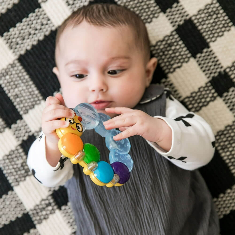 Baby Einstein Caterpillar Teether-Pillar Rattle Toy, 3 Months+