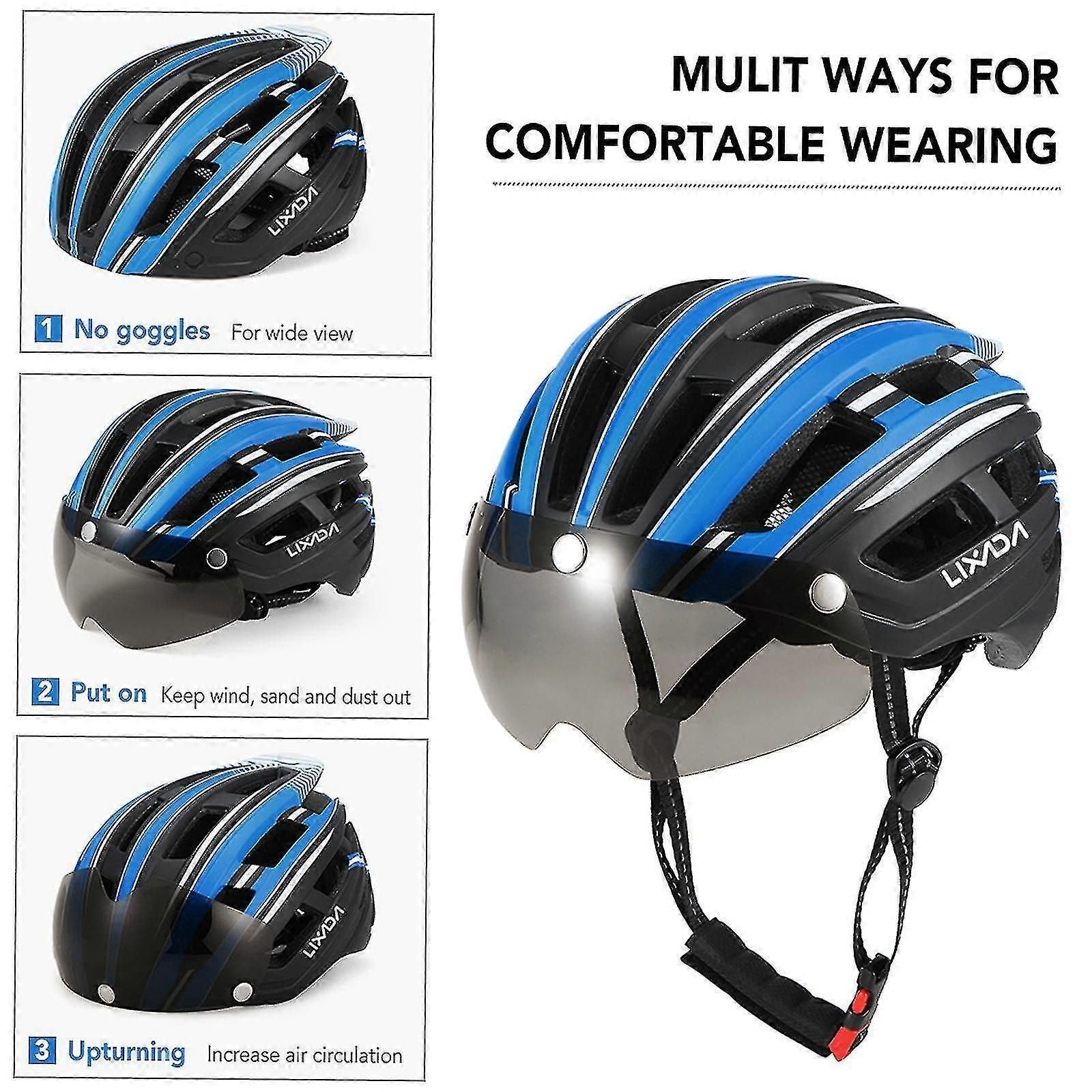 3pcs Detachable Magnetic Visor For Bike Helmet Uv Guard For Men Women