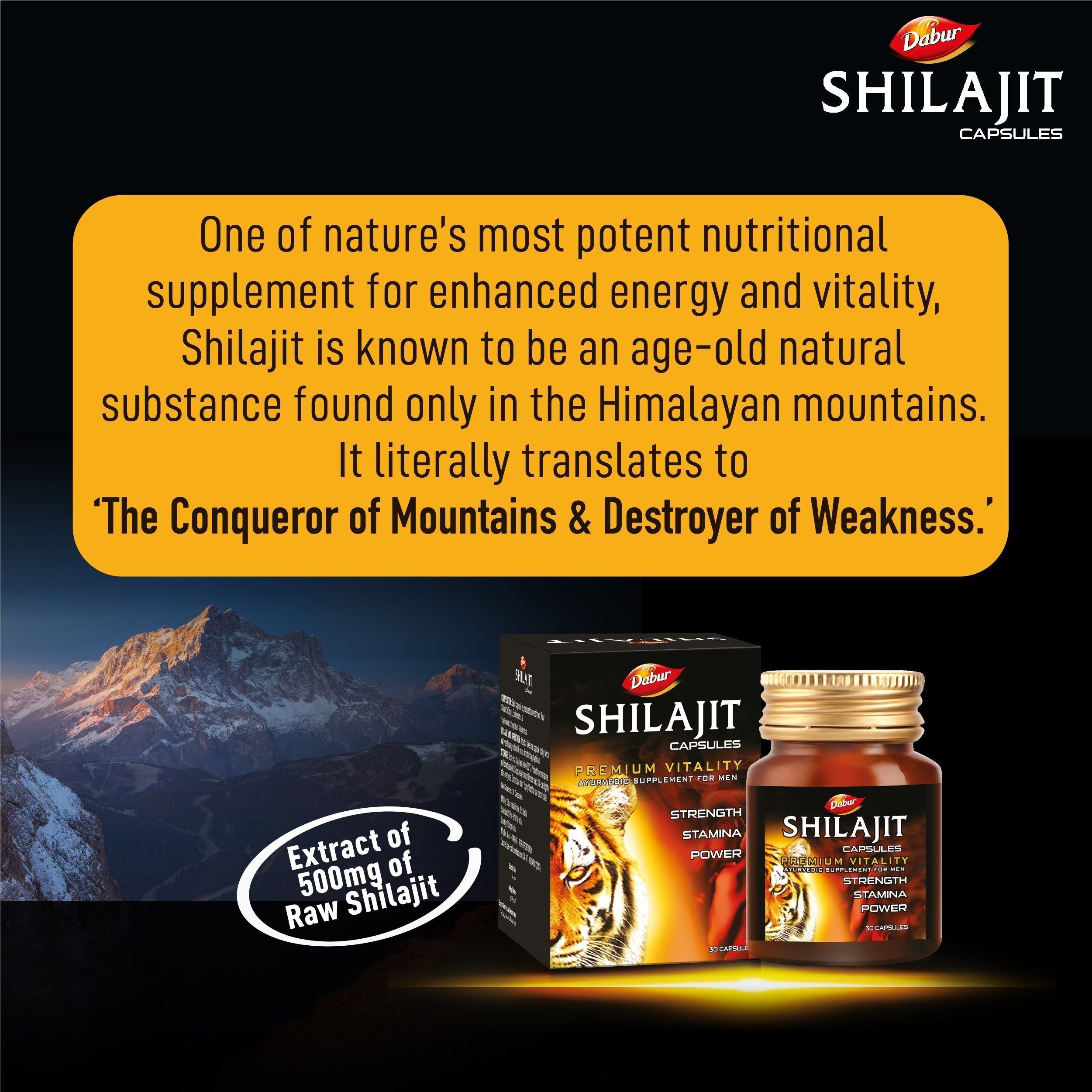 Dabur Shilajit 30 Capsules Pack of 2
