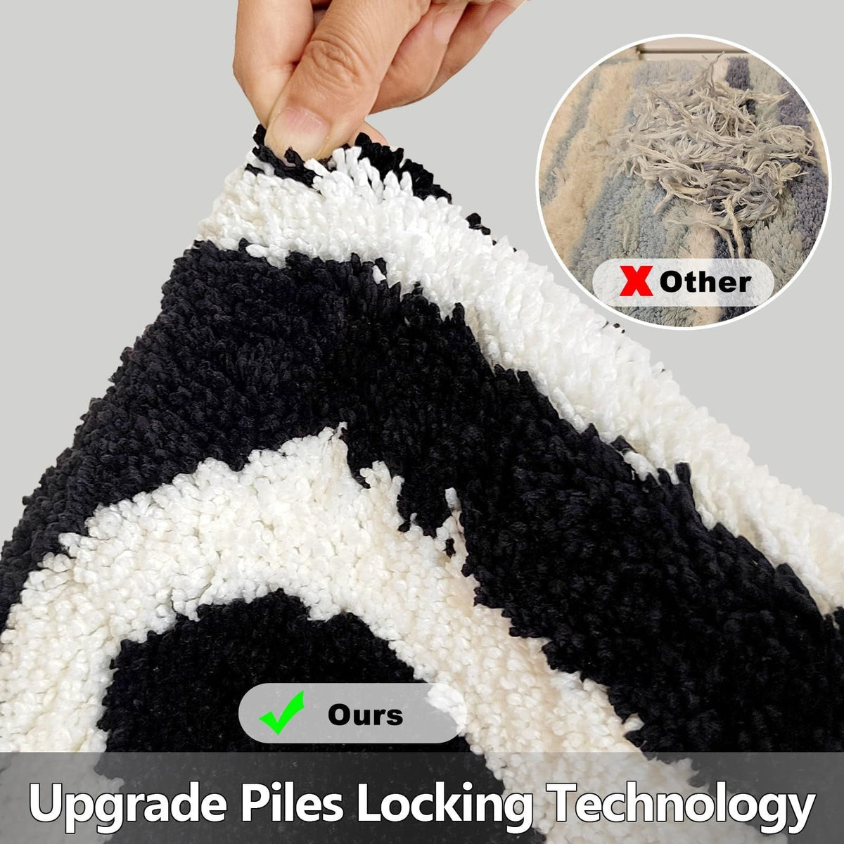 AIESY® Beautiful Microfiber Non Slip Bath Mat for Bathroom