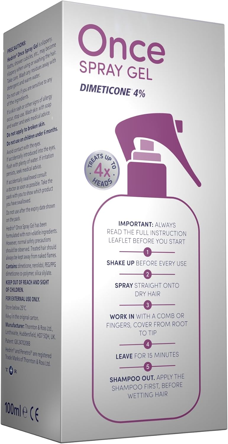 Hedrin Once Spray Gel 100 ml