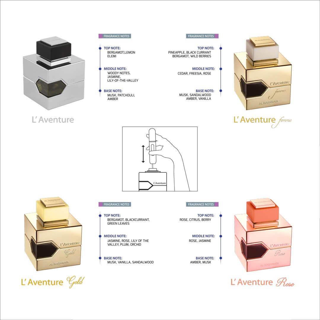 Al Haramain L'Aventure Collection Gift Set, 4 x Eau De Parfum, Premium Unisex Fragrance Set