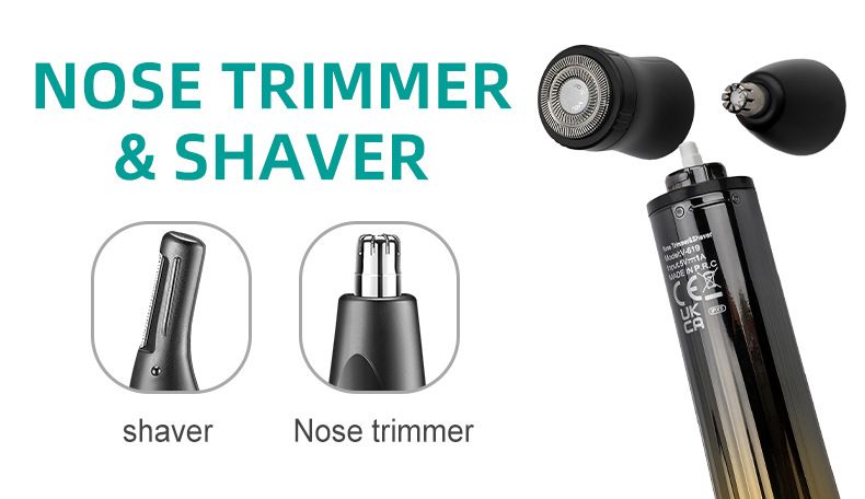 2-in-1 Waterproof Nose Hair Trimmer