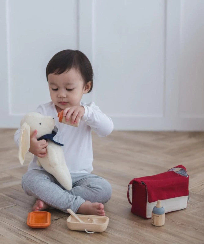 PlanToys Doll Feeding Set — Wooden Pretend Play Set