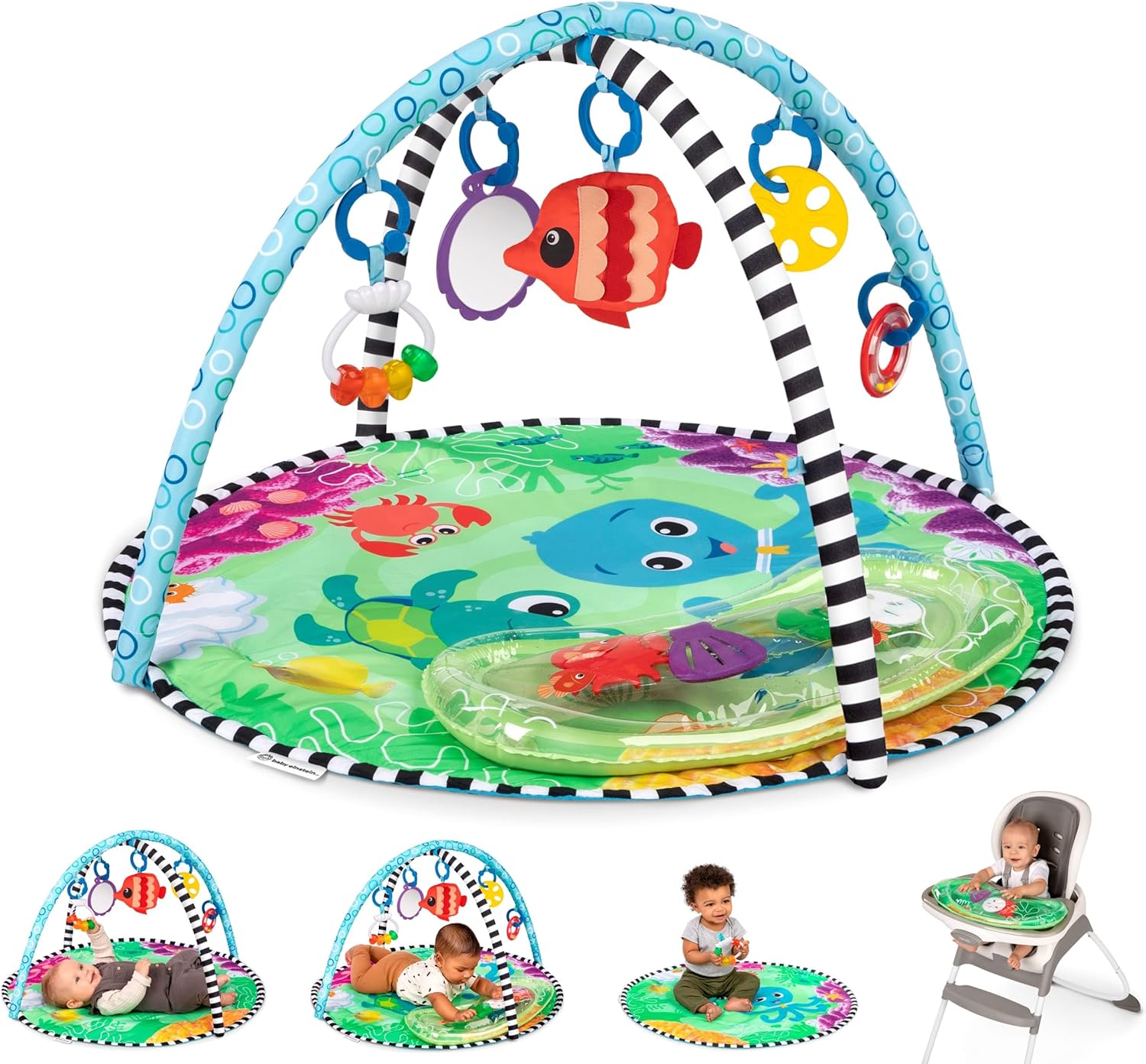 Baby Einstein Sea Floor Explorers 2-in-1 Water Mat Play Gym,  Ages Newborn and Up