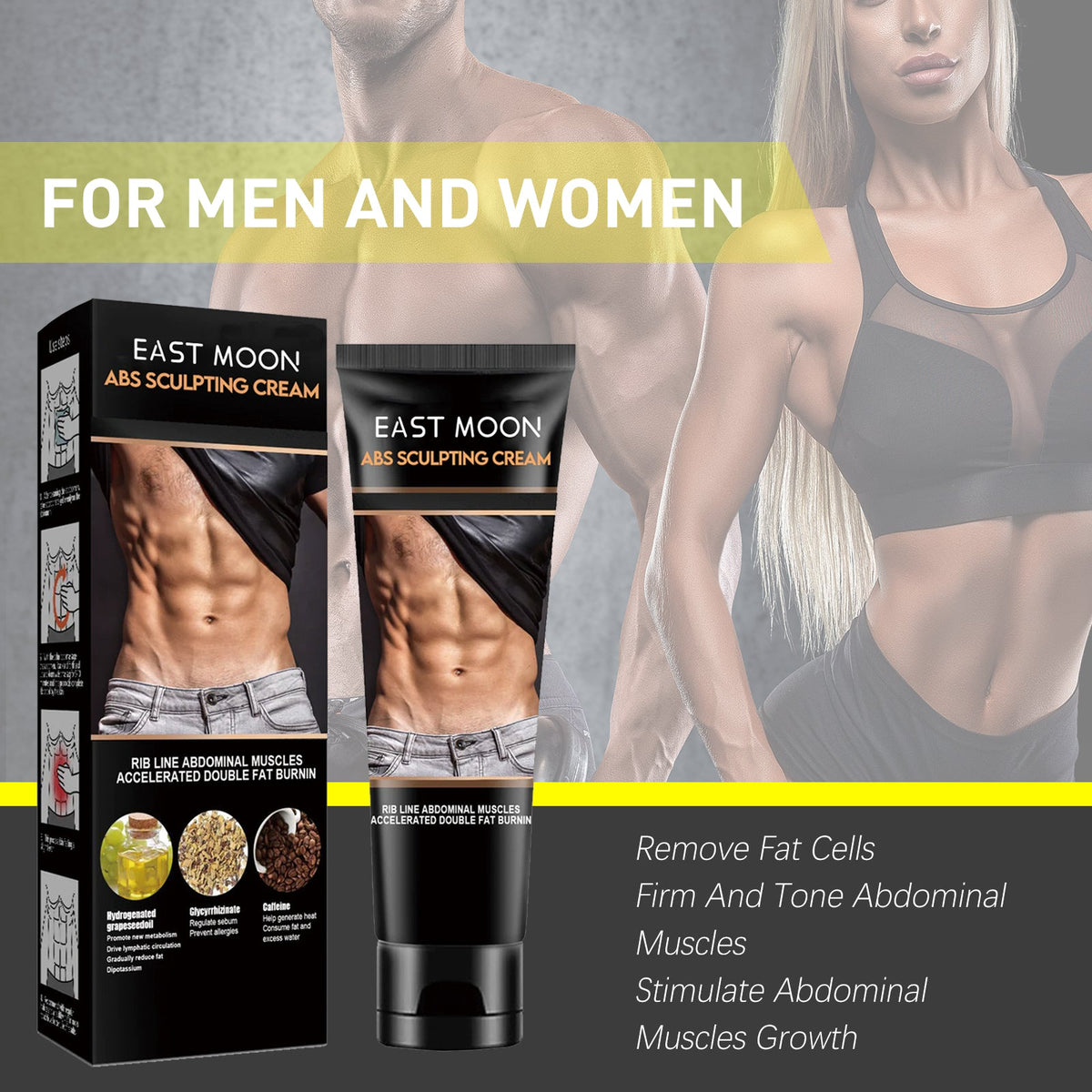Abdominal Muscle Sculpting Cream, Fat Burner, Toning, Abs Firming, Workout Recovery ,60g