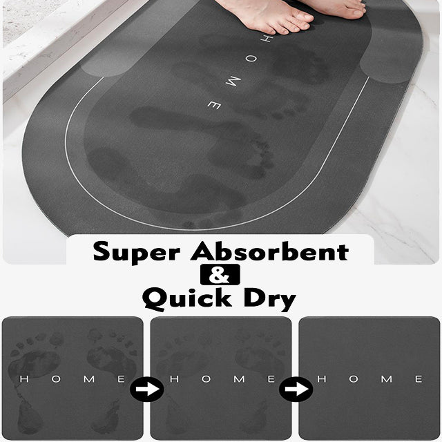Waterproof Oval Bath & Kitchen Entrance Mat - Non-Slip, Durable, Easy to Clean (50*80cm)