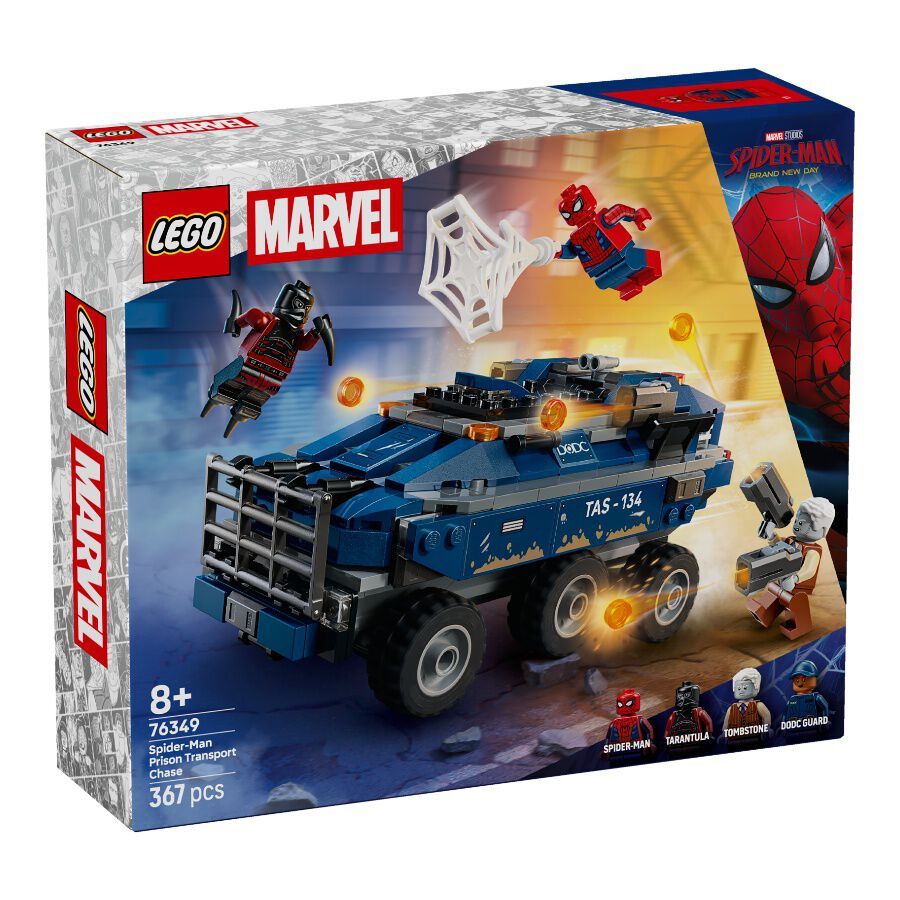 LEGO Marvel Spider-Man Prison Transport Chase Building Set-367 Pieces, For Age 8+ Years