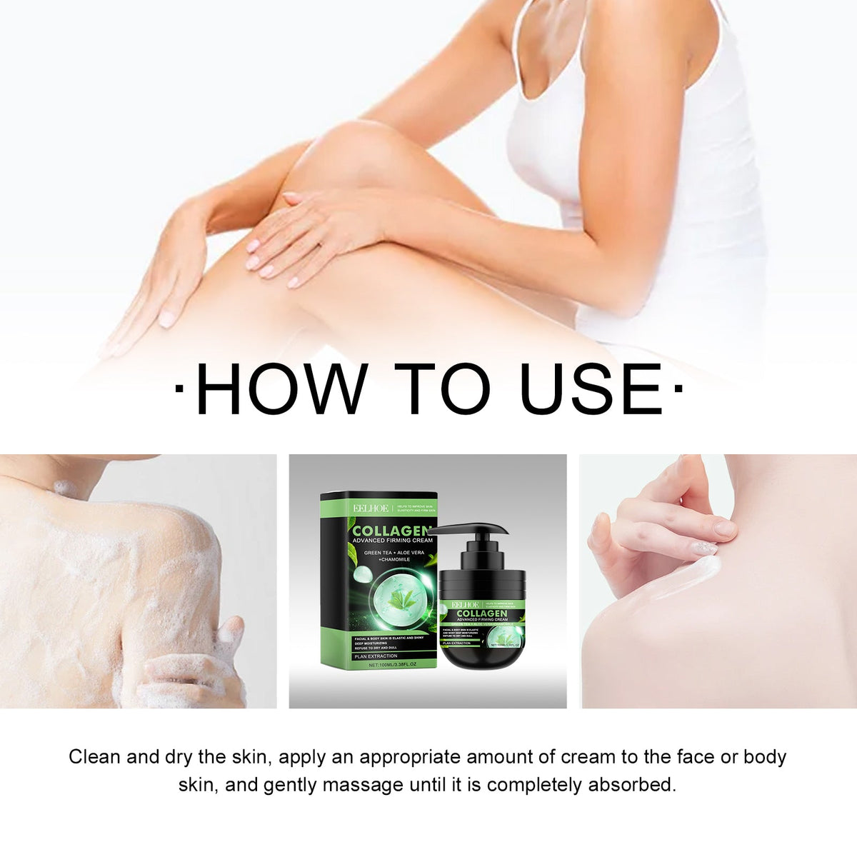 Collagen Firming Body Cream, Deep Moisturizer for Smooth, Youthful Skin ,100ml