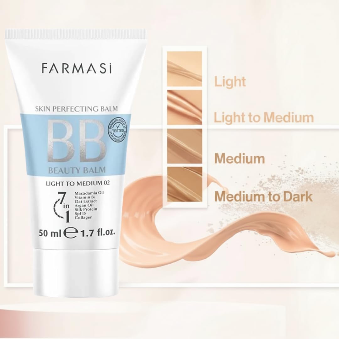 Farmasi BB Cream Light To Medium, 50ml, No.02