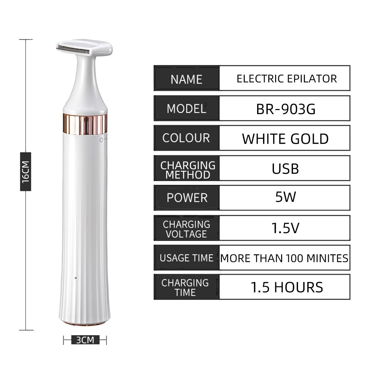 3-in-1 Women's Body Hair Trimmer Kit