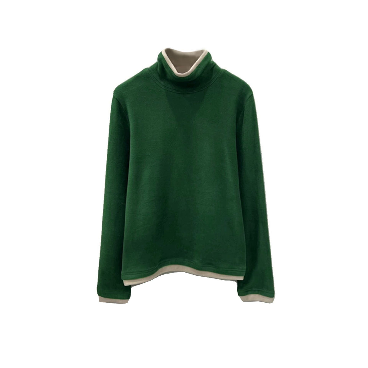 Double Sided German Fleece Warm High Neck Long Sleeve Base Top